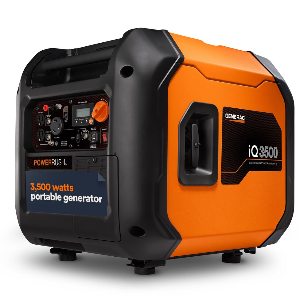 Generac iQ3500 Portable Inverter Generator in Orange and Black, , large