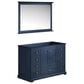 Lexora Home Dukes 48" Single Bathroom Vanity in Dark Grey with 2 cm White Carrara Marble Top, Rectangular Sink and 46" Mirror, , large
