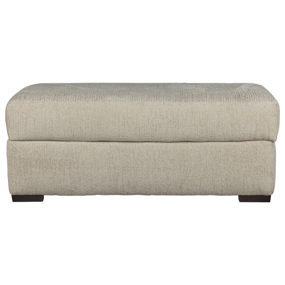 Northwestern Willet Storage Ottoman in Stone, , large