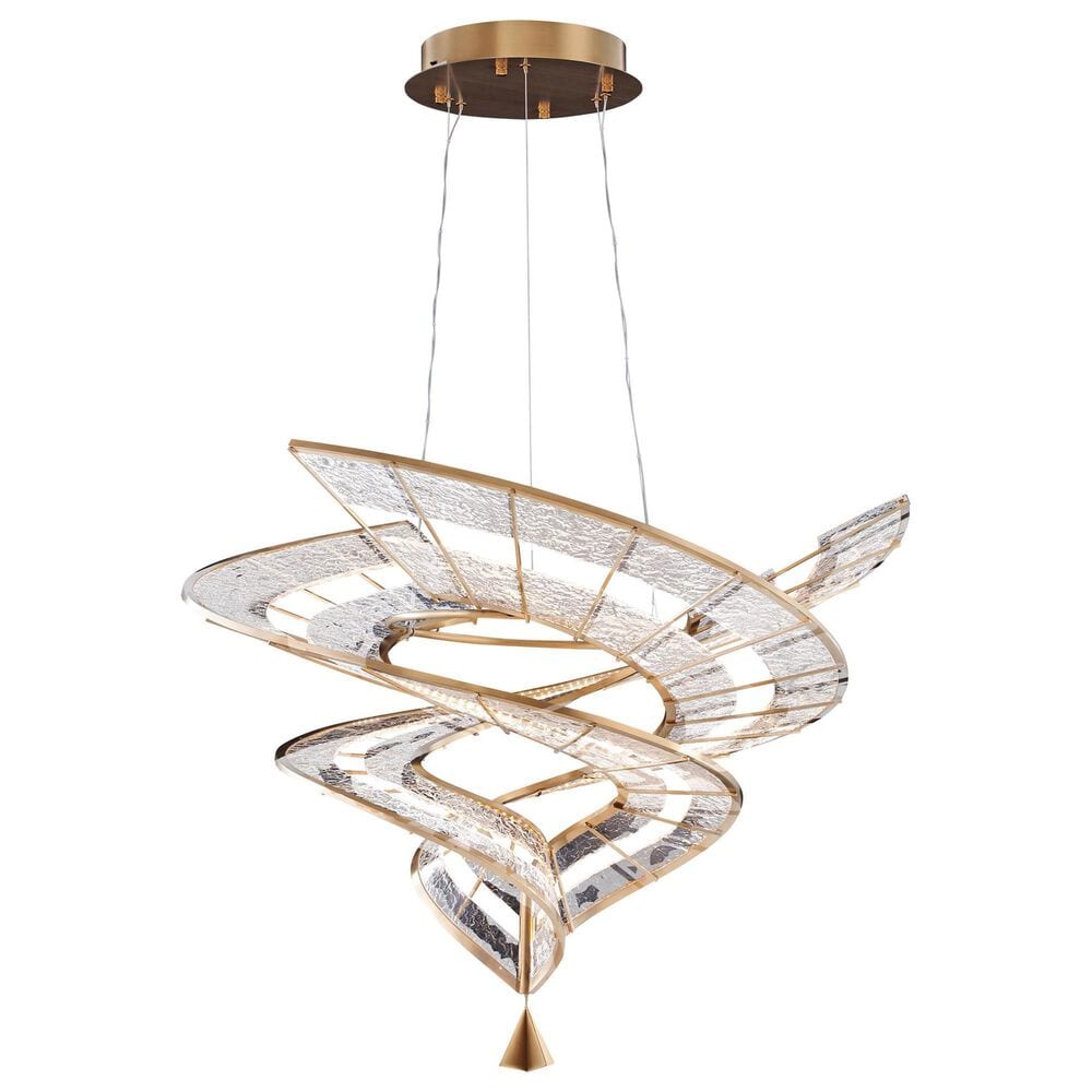 Golden Lighting Aurora 1-Light LED Medium Pendant in Brushed Champagne, , large