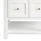 James Martin Vanities Breckenridge 30" Single Bathroom Vanity in Bright White with 3 cm Carrara White Marble Top and Rectangular Sink, , large