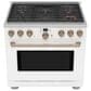 Cafe 5.75 Cu. Ft. Freestanding Dual Fuel Range in Matte White and Brushed Bronze, , large
