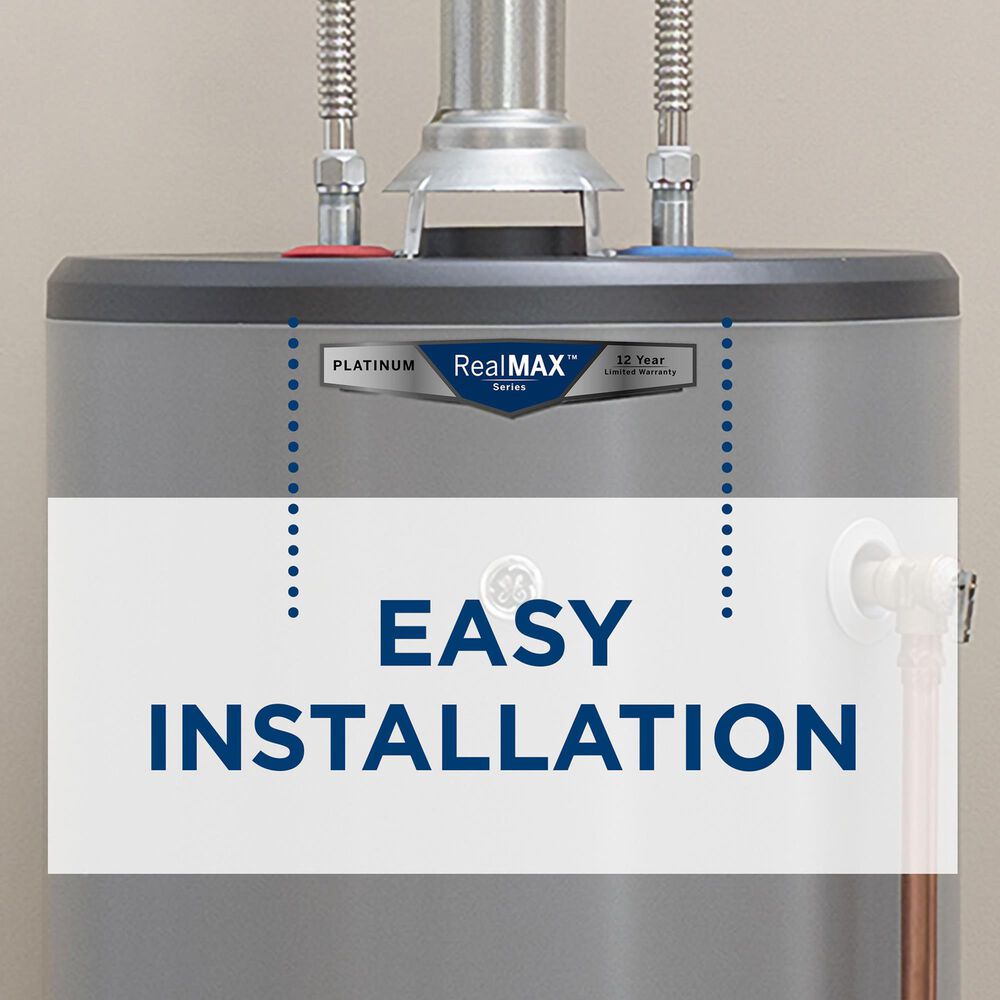 GE Appliances RealMAX Premium 40-Gallon Short Liquid Propane Atmospheric Water Heater in Gray, , large