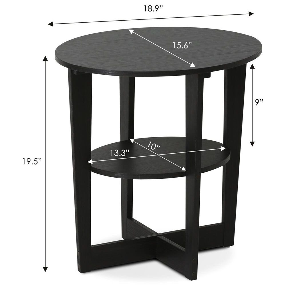 HOMLUX Jaya Oval End Table in Walnut (Set of 2), , large