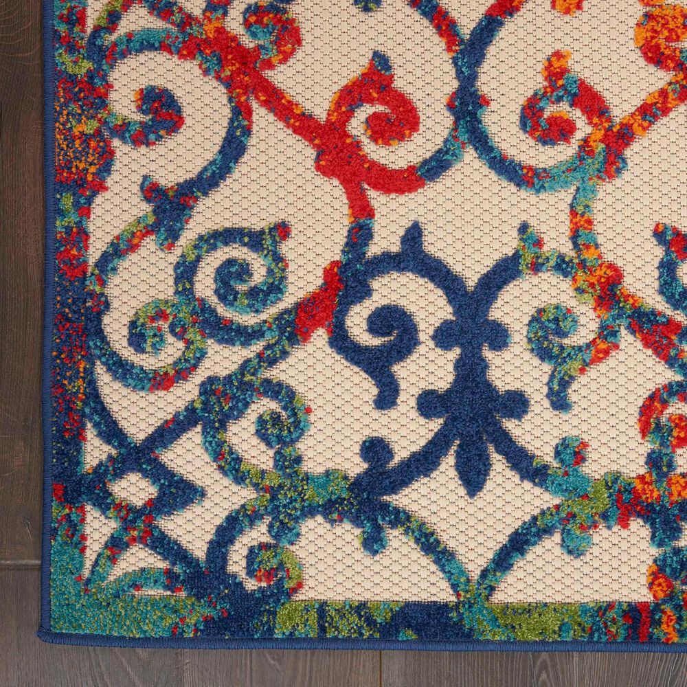 Nourison Aloha Damask 3&#39;6&quot; x 5&#39;6&quot; Multicolor Indoor/Outdoor Area Rug, , large