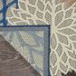 Nourison Aloha ALH05 2"3" x 8" Blue and Multicolor Indoor/Outdoor Runner, , large