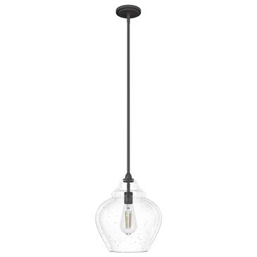 Hunter Dunshire 12" 1-Light Medium Bell Pendant with Seeded Shade in Noble Bronze, , large