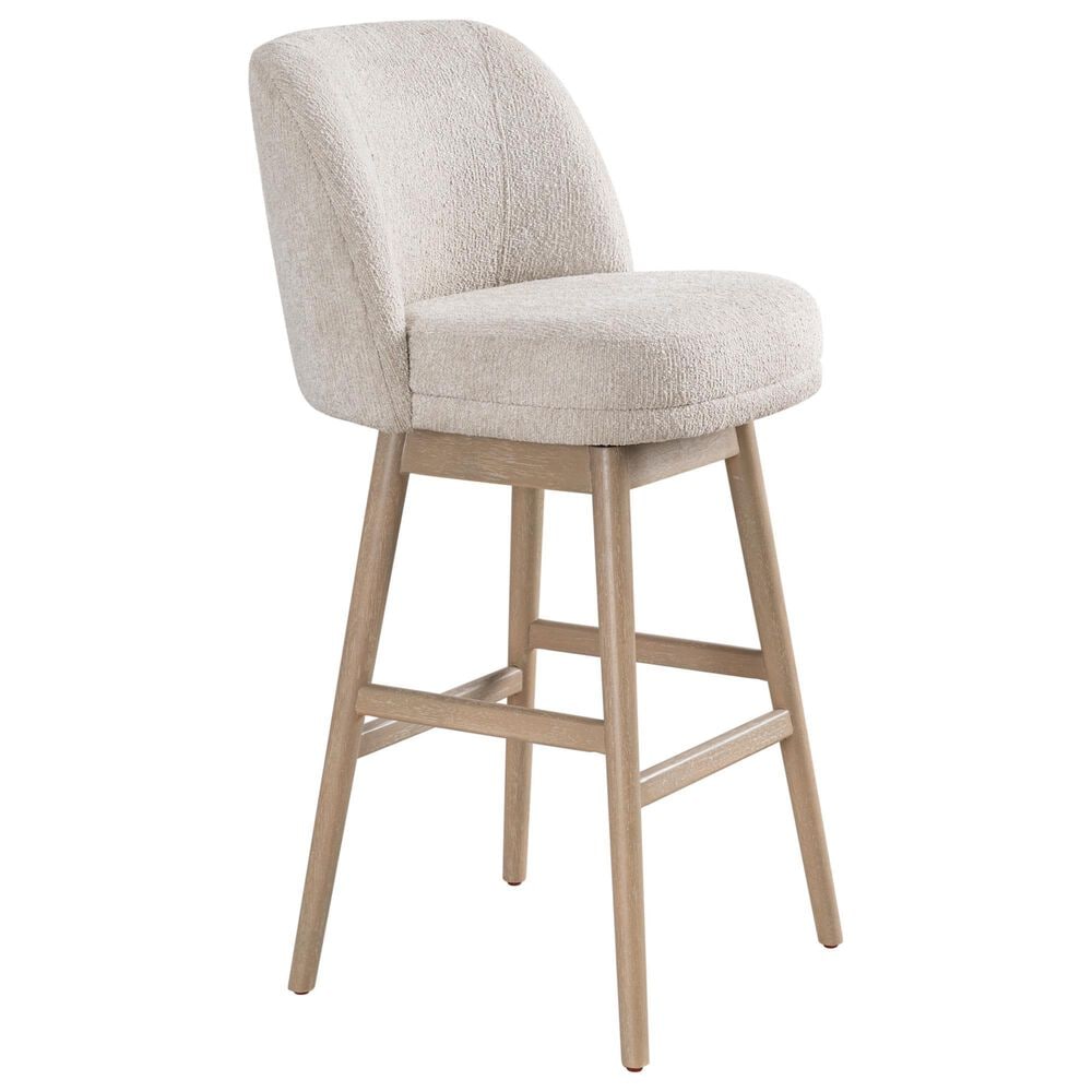 Armen Living Sadie 30" Swivel Bar Stool in Washed Wood, , large