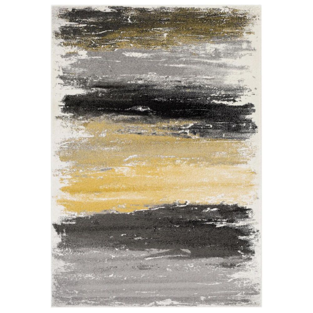 Surya Pepin PEI-1008 5"3" x 7"6" Gray, Charcoal and Black Area Rug, , large