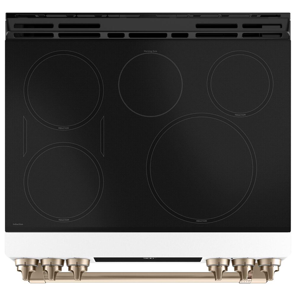 Cafe 30&quot; Slide-In Front Control Induction and Convection Range in Matte White, , large