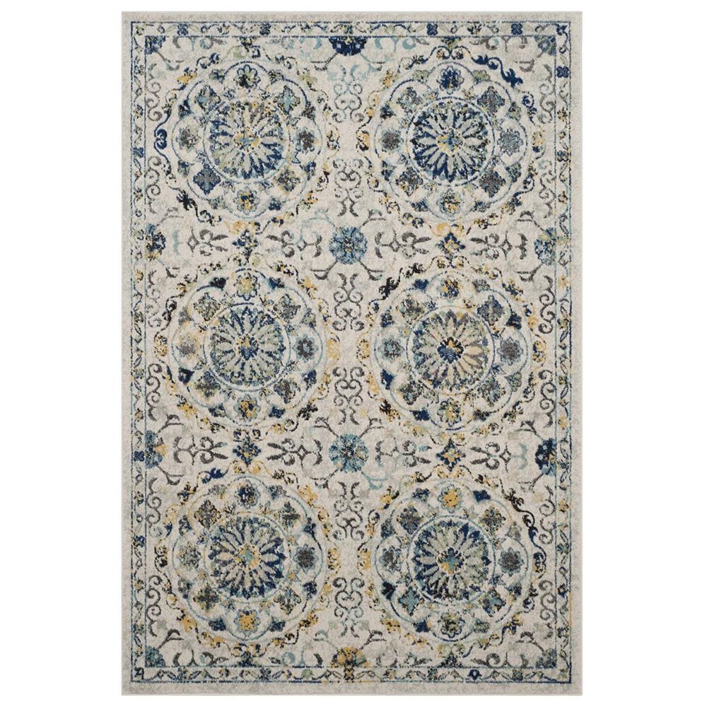 Safavieh Evoke EVK252C-5 5&#39;1&quot; x 7&#39;6&quot; Ivory/Blue Area Rug, , large