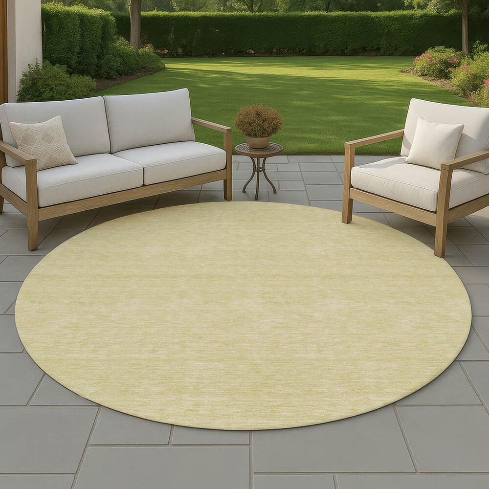 Dalyn Rug Company Soft Essentials Solid Wheat 8' Round Area Rug, , large