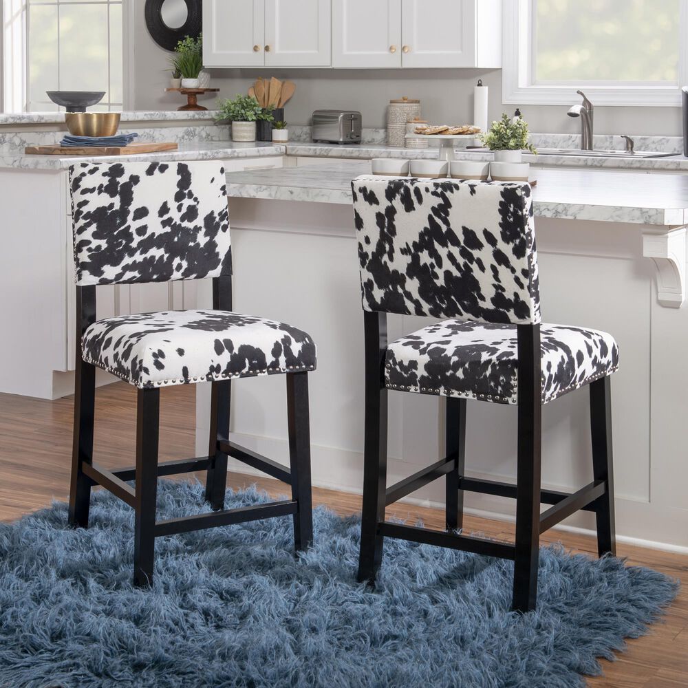 Linon Home Decor Corey Counter Stool in Black, , large