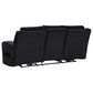 Ashley Forest Lake Power Reclining Sofa with Adjustable Headrest in Black Velvet, , large