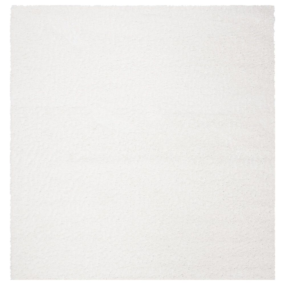 Safavieh August Shag AUG900A 3" Square White Area Rug, , large