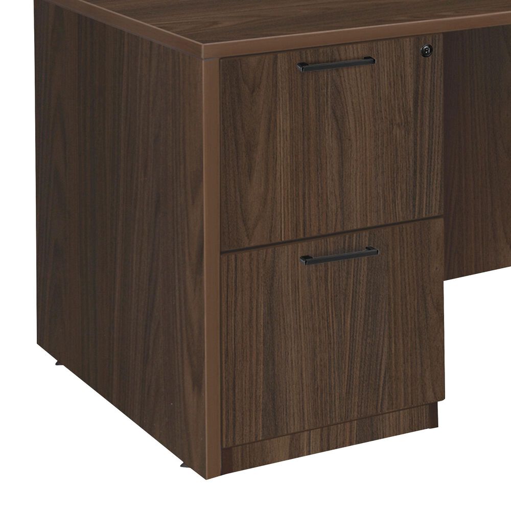 Regency Global Sourcing Legacy 71" L-Shaped Desk with Double Full Pedestal Drawer Unit in Neo Walnut, , large