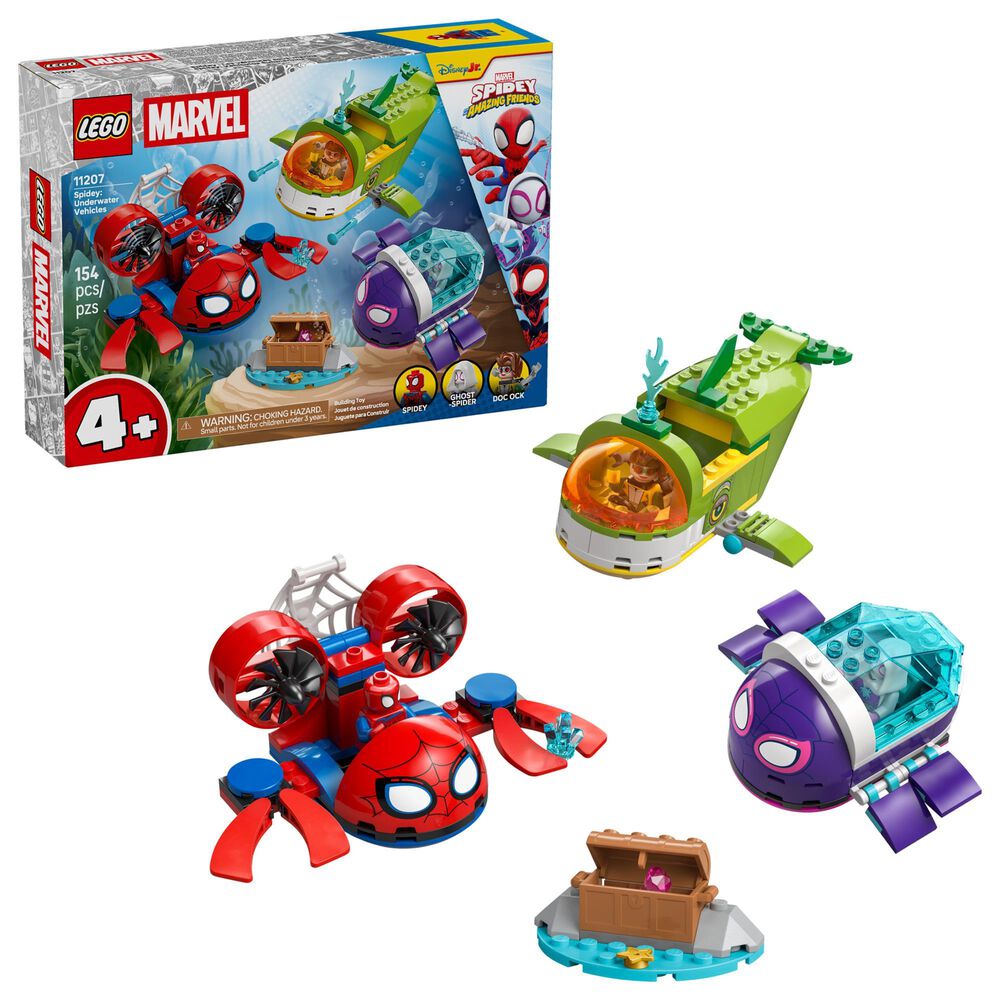 LEGO Marvel Spidey Underwater Vehicles Building Set, , large