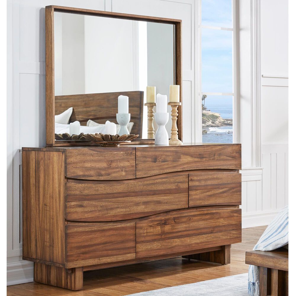 Urban Home Ocean 6-Drawer Dresser in Natural Sengon, , large