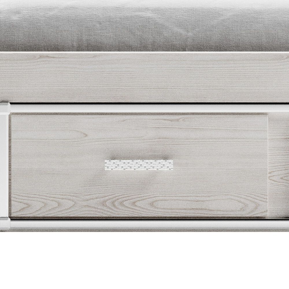 Ashley Altyra King Upholstered Bookcase Bed with Storage  in White, , large