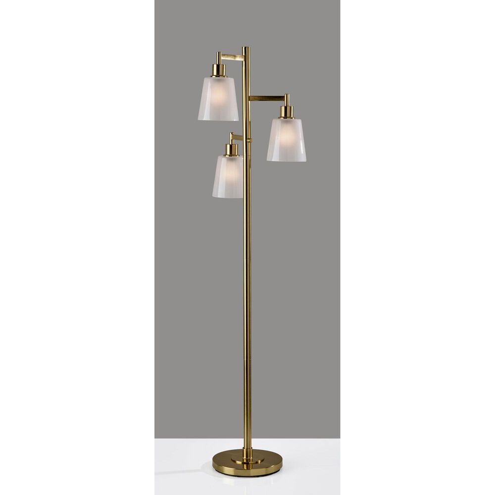 Adesso Gio Floor Lamp in Painted Brass, , large