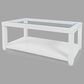 Waltham Urban Icon Rectangular Cocktail Table in Polished White, , large