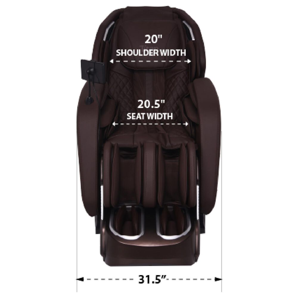 Osaki Advent 4D Power Zero Gravity Massage Chair with Spinning Calf Rollers in Brown, , large