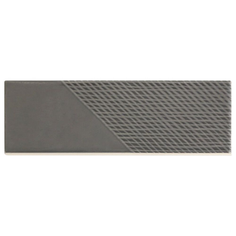 Soho Studio Fragments Graphite 2" x 8" Ceramic Tile, , large