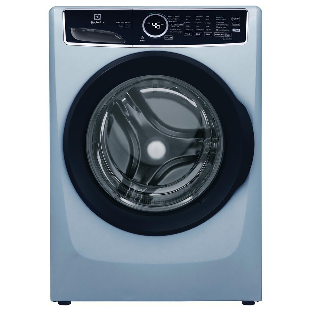 Electrolux 4.5 Cu. Ft. Front Load Washer and 8 Cu. Ft. Electric Dryer Laundry Pair with Pedestal in Glacier Blue, , large
