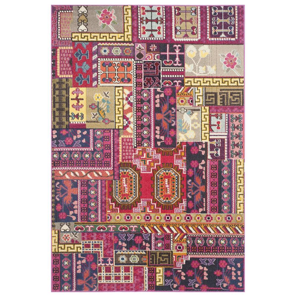 Safavieh Monaco MNC212D-5 5&#39;1&quot; x 7&#39;7&quot; Pink/Multi Area Rug, , large
