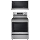 LG 2-Piece Kitchen Package with 6.3 Cu. Ft. Smart Freestanding Electric Range and 2.1 Cu. Ft. Smart Over-the-Range Microwave in Printproof Stainless Steel, , large