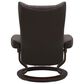 Stressless Wing Small Classic Glider Chair and Ottoman with Brown Base in Paloma Chestnut, , large