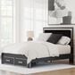 Ashley Zuraleus Queen Upholstered Storage Bed in Matte Black and Chrome, , large
