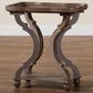 Baxton Studio Yannick End Table in Antique Brown, , large