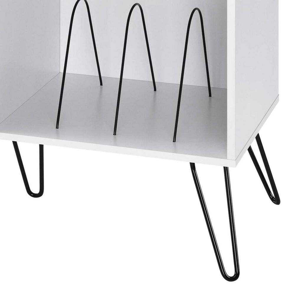 Novogratz Concord Turntable Stand With Drawers In White Nebraska Furniture Mart