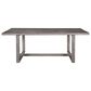 Armen Living Vivid Outdoor Rectangular Dining Table in Light Gray Eucalyptus - Table Only, , large