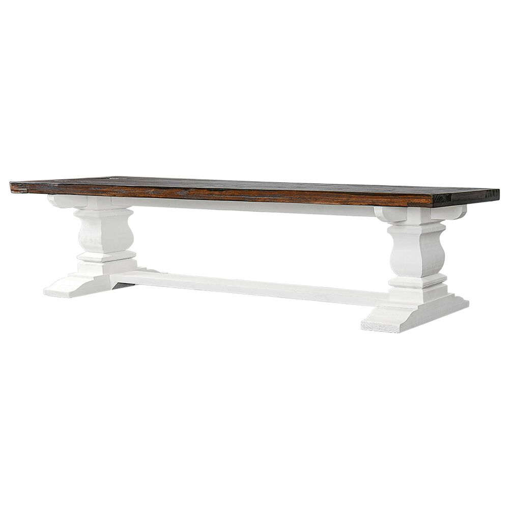 Ardent Home Standard Bench in Aged White and Tobacco, , large