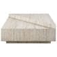 Furniture Worldwide Daxton Cocktail Table in White Travertine, , large