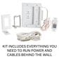 Sanus In-Wall TV Power and Cable Management Kit in White, , large
