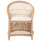 Baxton Studio Casilda Arm Chair with Natural Rattan in White, , large