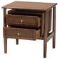 Baxton Studio Alyssa 2-Drawer Nightstand in Walnut Brown, , large