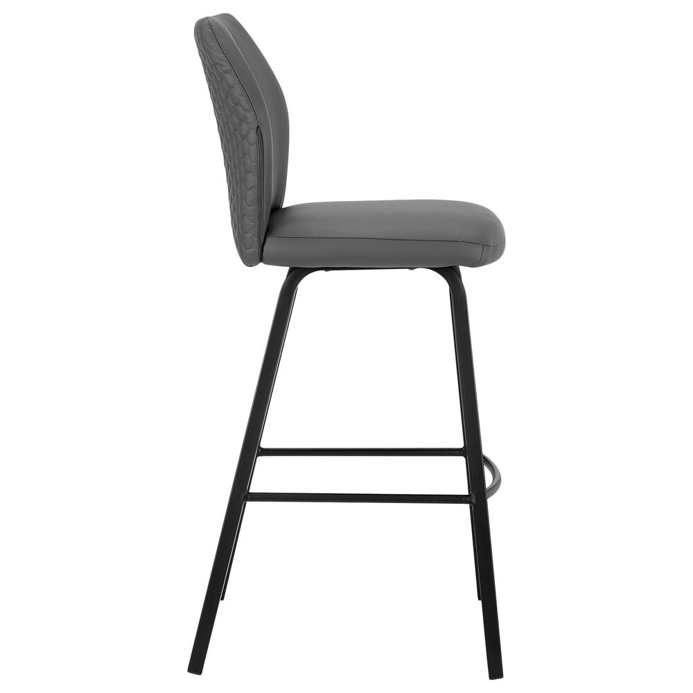 Blue River Tandy 26&quot; Swivel Counter Stool in Gray and Matte Black, , large