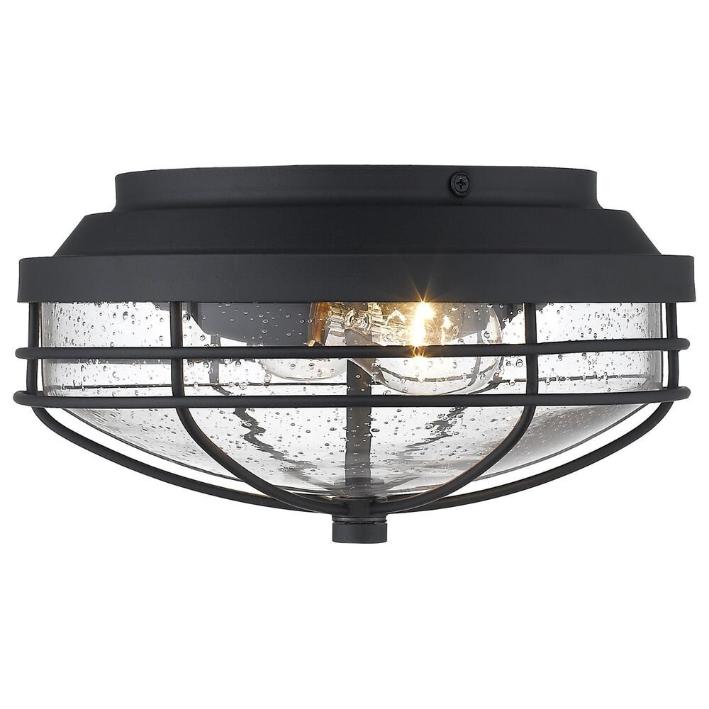 Golden Lighting Seaport Outdoor Flush Mount in Natural Black, , large