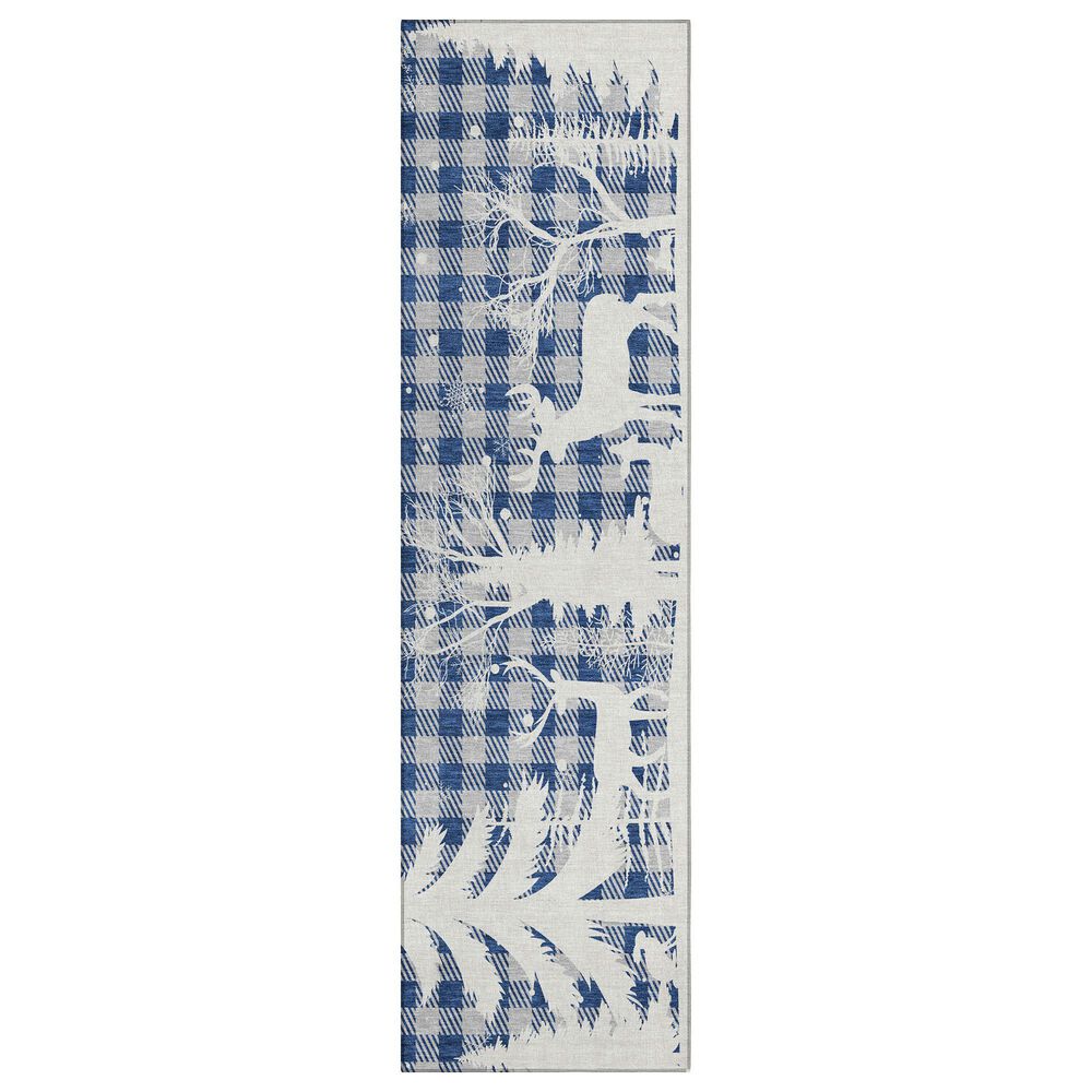 Dalyn Rug Company Wonderland WN32 2"3" x 7"6" Blue Indoor/Outdoor Runner, , large