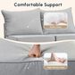 HOMLUX 25" x 25" Outdoor Seat Cushion and Back Cushion Set in Light Gray, , large