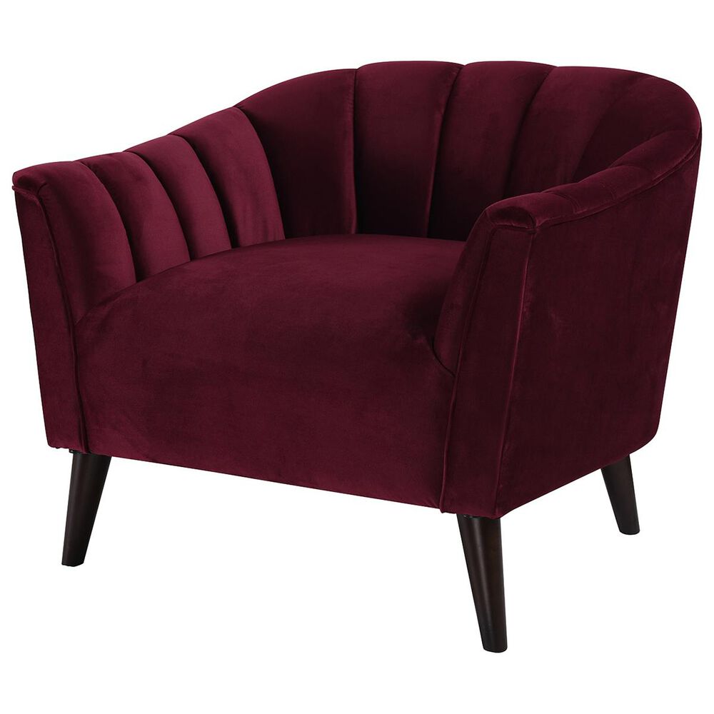 Jennifer Taylor Home Sandy Wilson Home Sienna Accent Arm Chair in Burgundy, , large