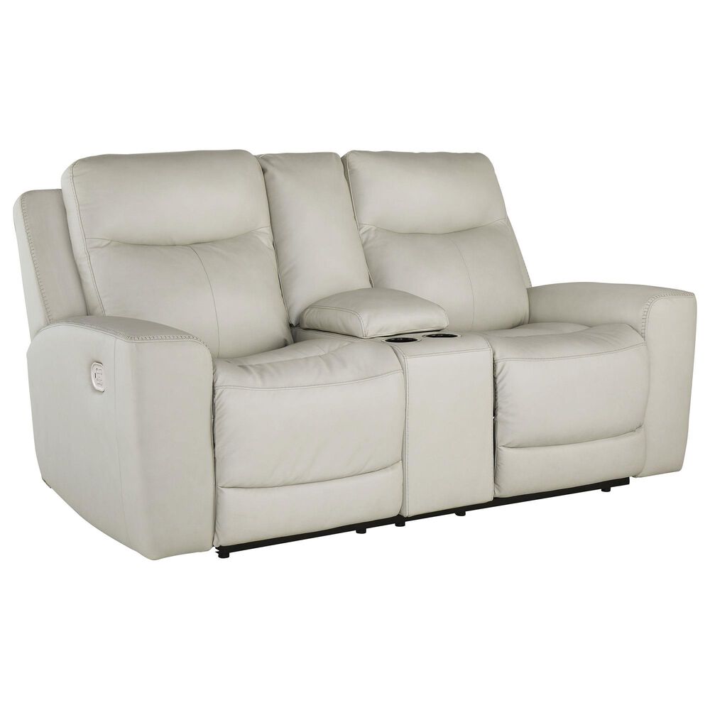 Ashley Mindanao Power Reclining Loveseat in Coconut, , large