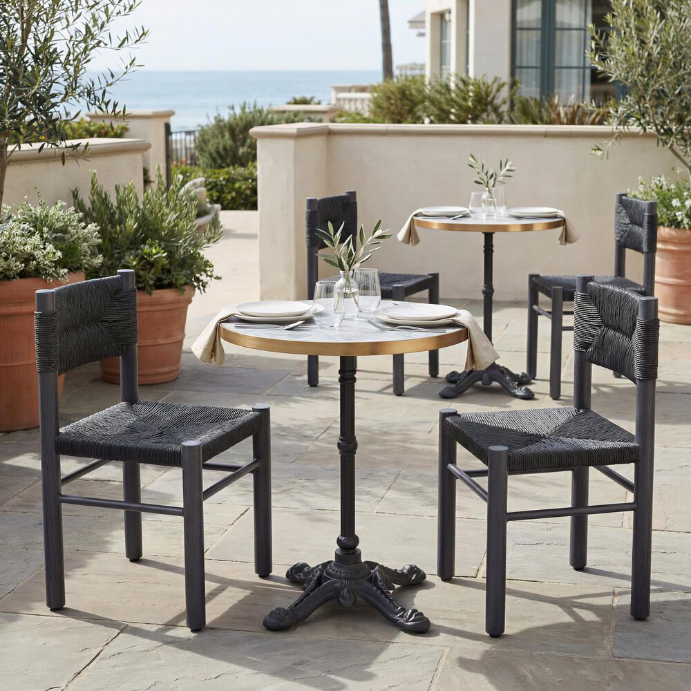 Zuo Modern Gazebo 24" Round Dining Table Black, Gold and Gray - Table Only, , large
