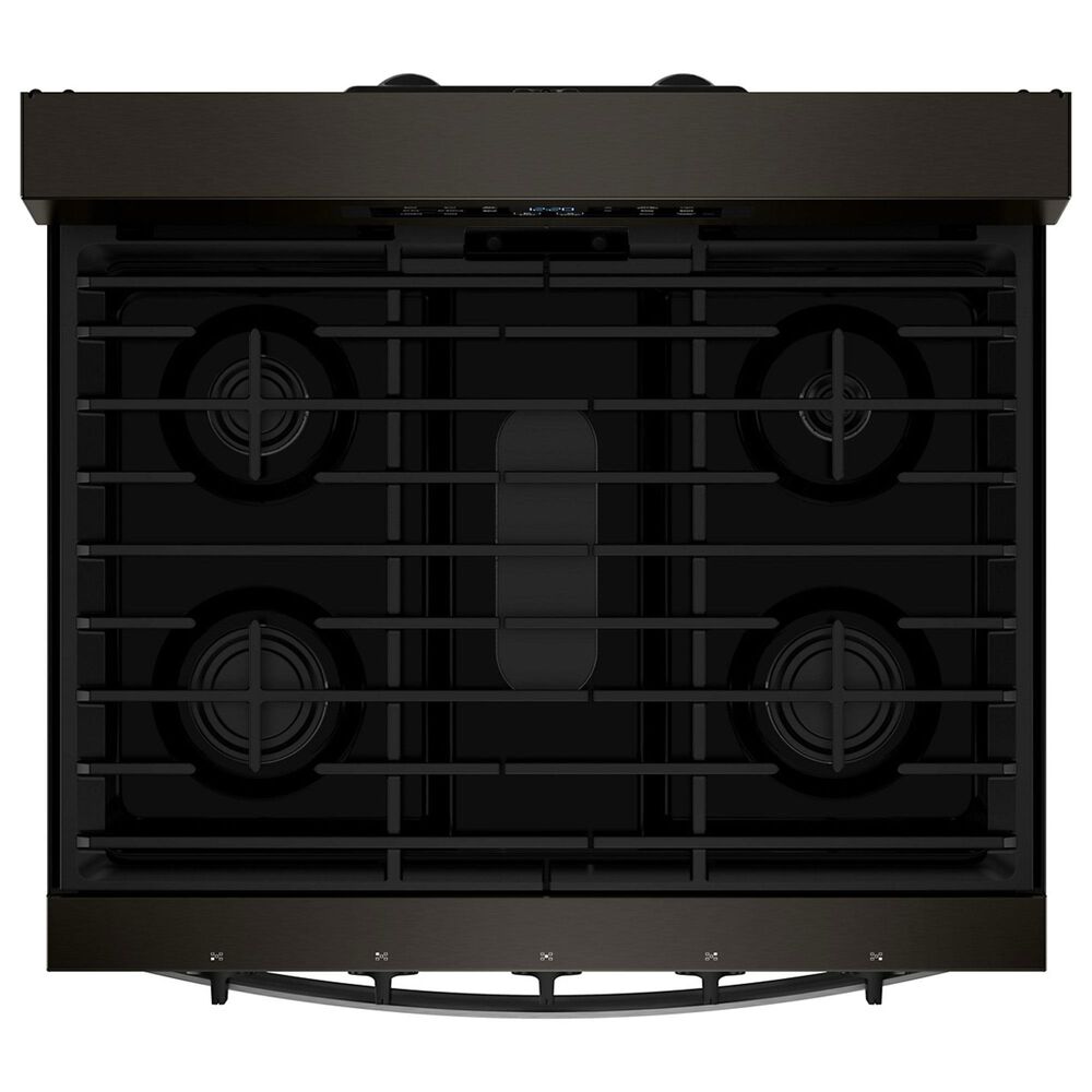 Whirlpool 5 Cu. Ft. Gas Range with Air Cooking Technology in Black-on-Stainless, , large