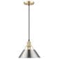 Golden Lighting Orwell 1-Light Medium Pendant with Pewter Shade in Brushed Champagne Bronze, , large
