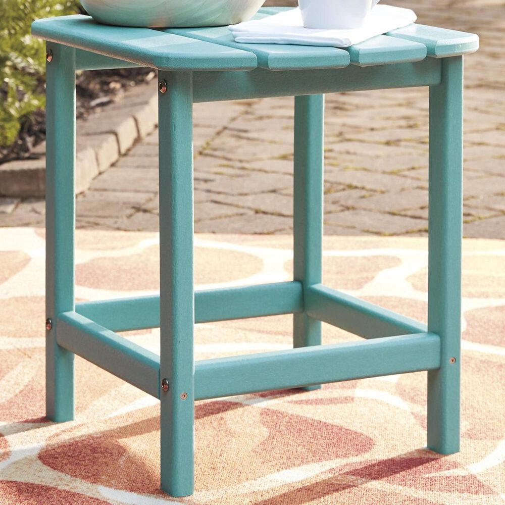 Ashley Sundown Treasure Rectangular End Table in Turquoise, , large